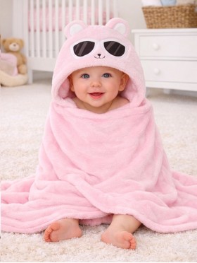 Kids Animal Themed Super Soft Hoodie Towel